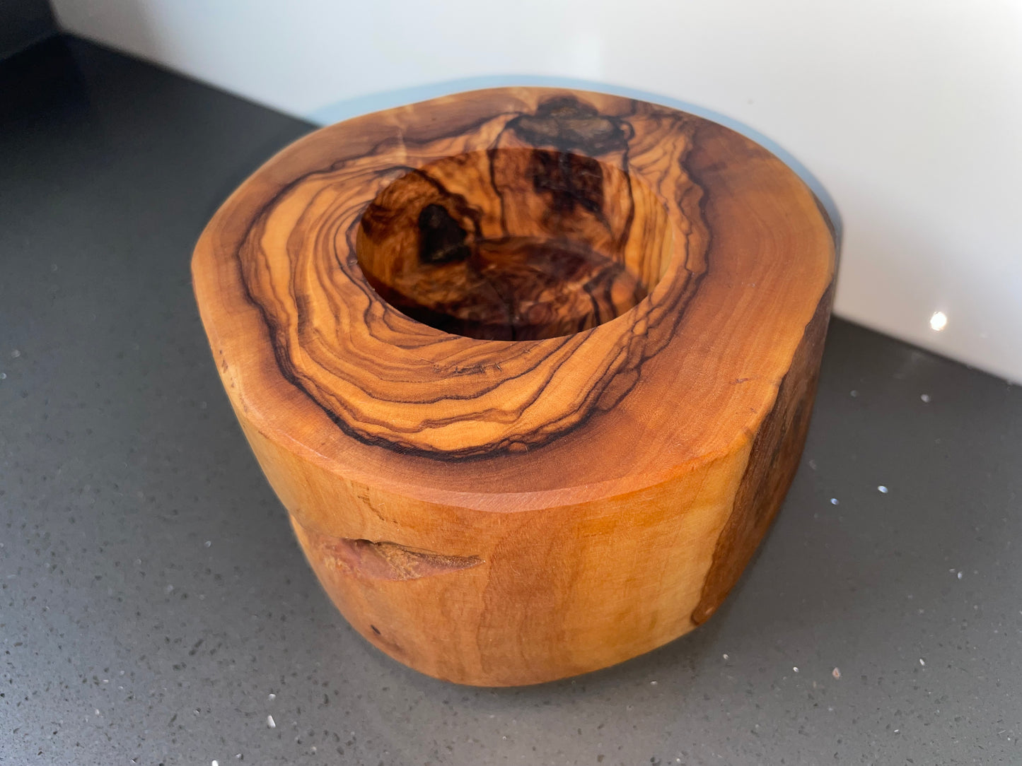 Olive Wood Candle Holder