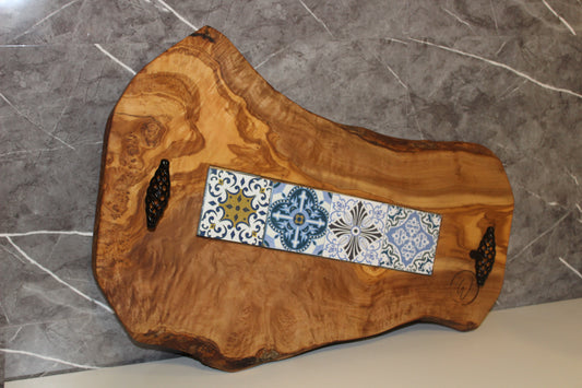 Irregular Shaped Tray with Glass Tiles (203044)