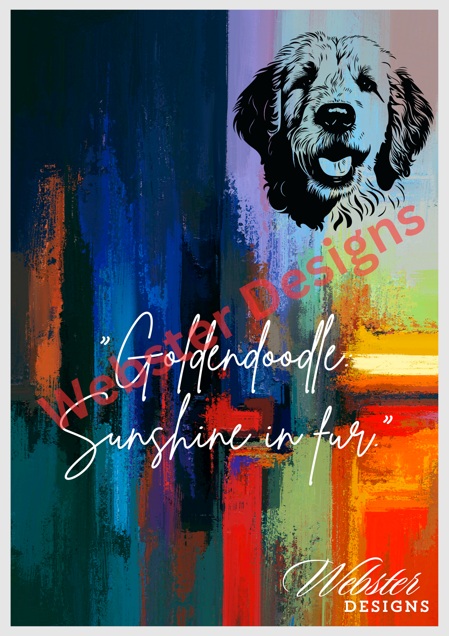 Golden Doodle Digital Print