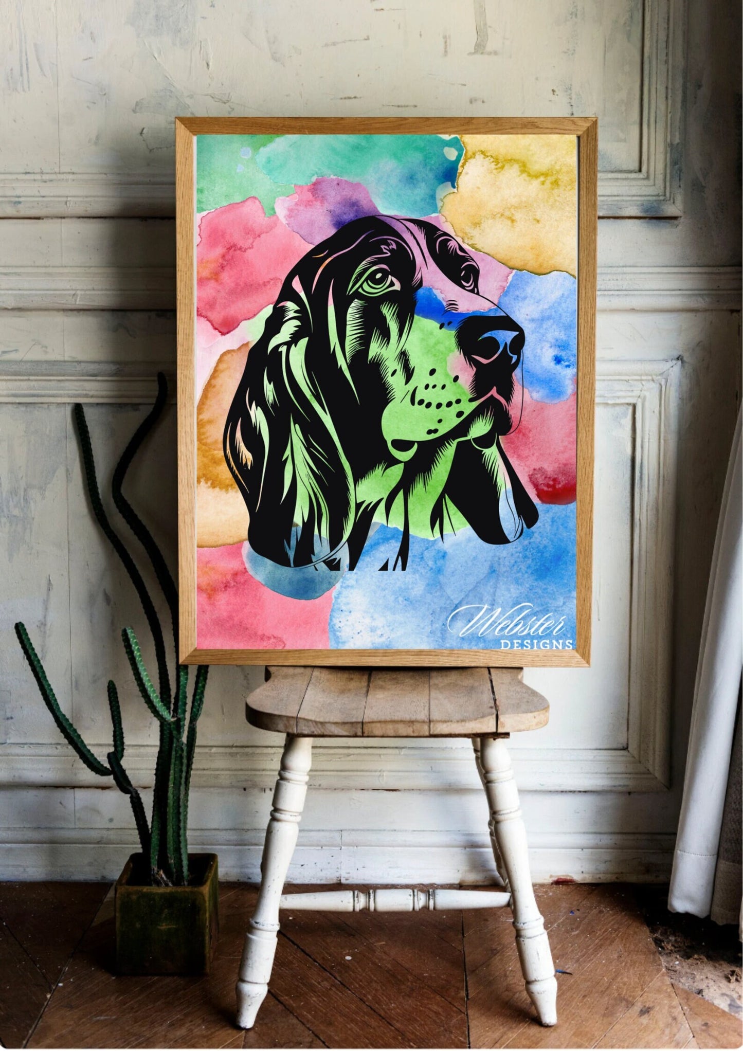 Basset Hound Digital Print
