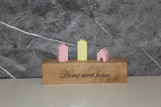 Home Sweet Home Olive Wood and Resin Clay Ornament (203200)
