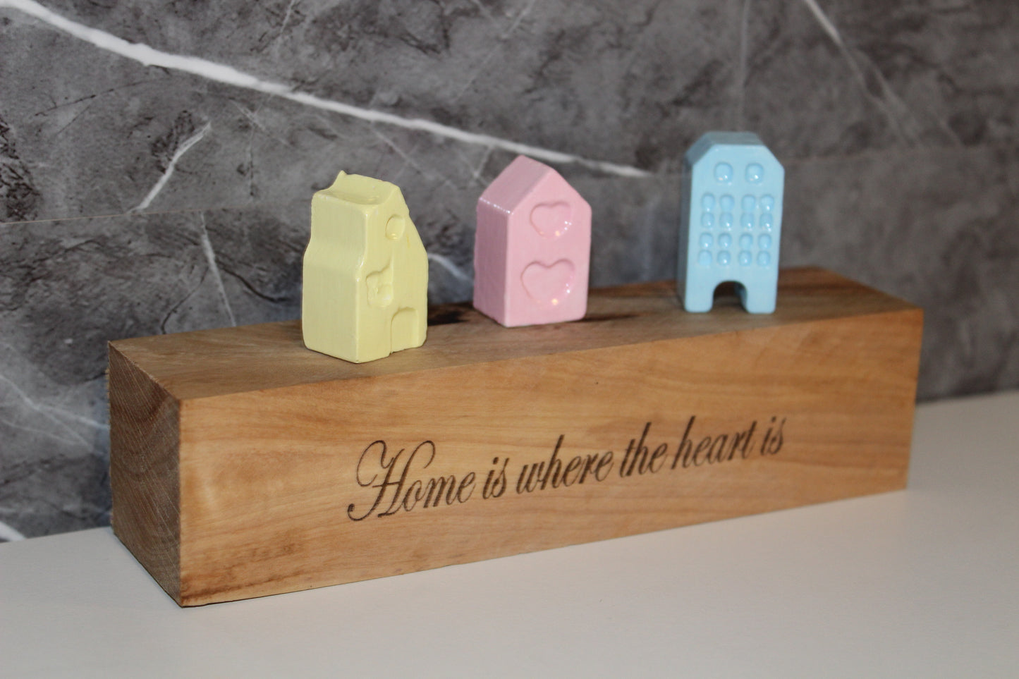 Home is where the Heart is Olive Wood and Resin Clay Ornament (203201)