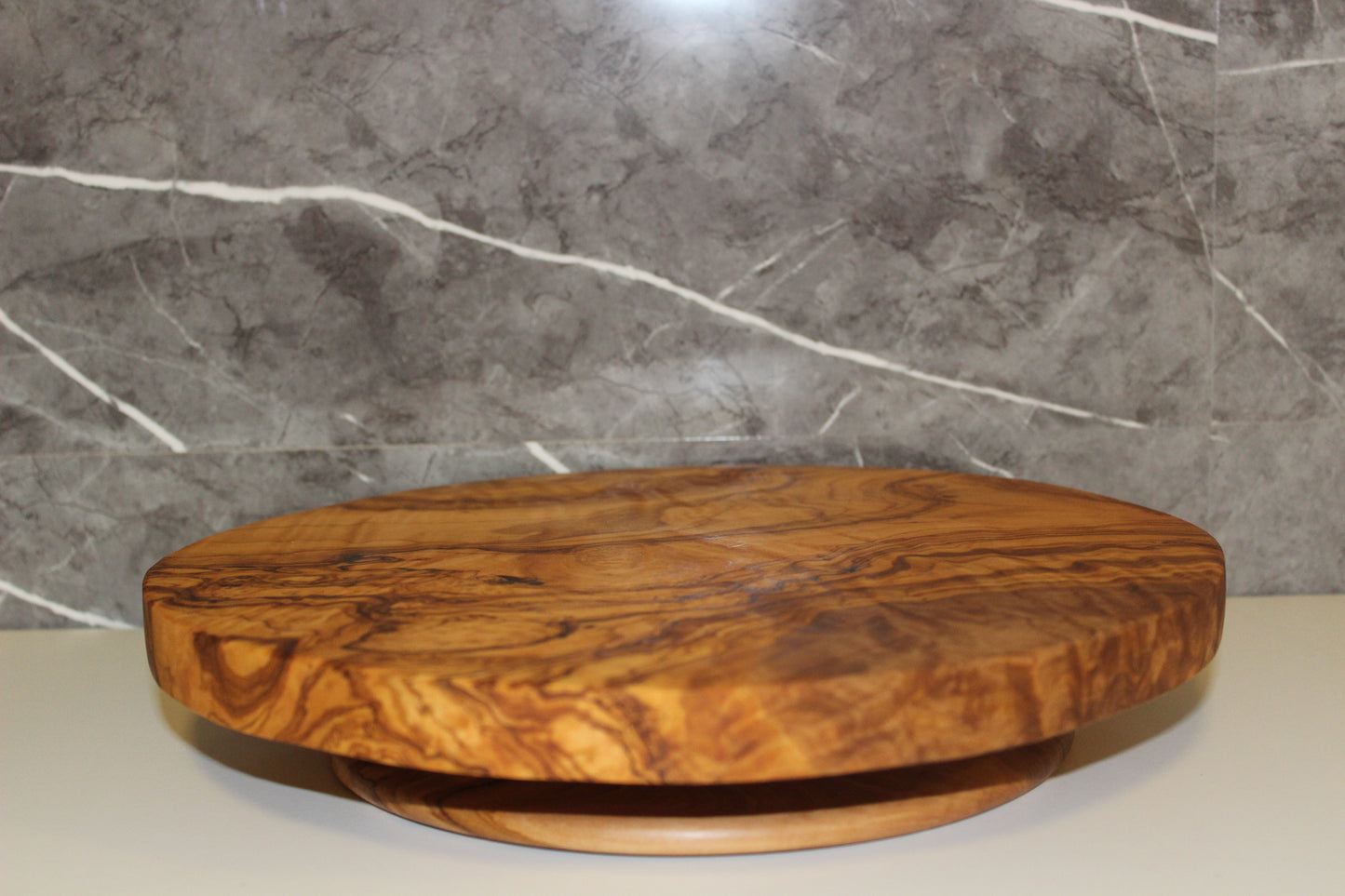 360° Olive Wood Spinning Cake Stand (203196)