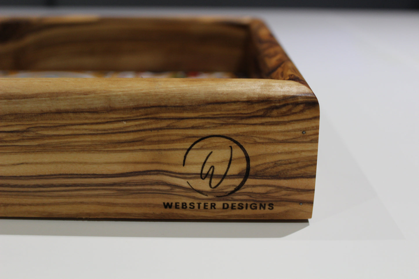 Olive Wood Marble Tray (M)