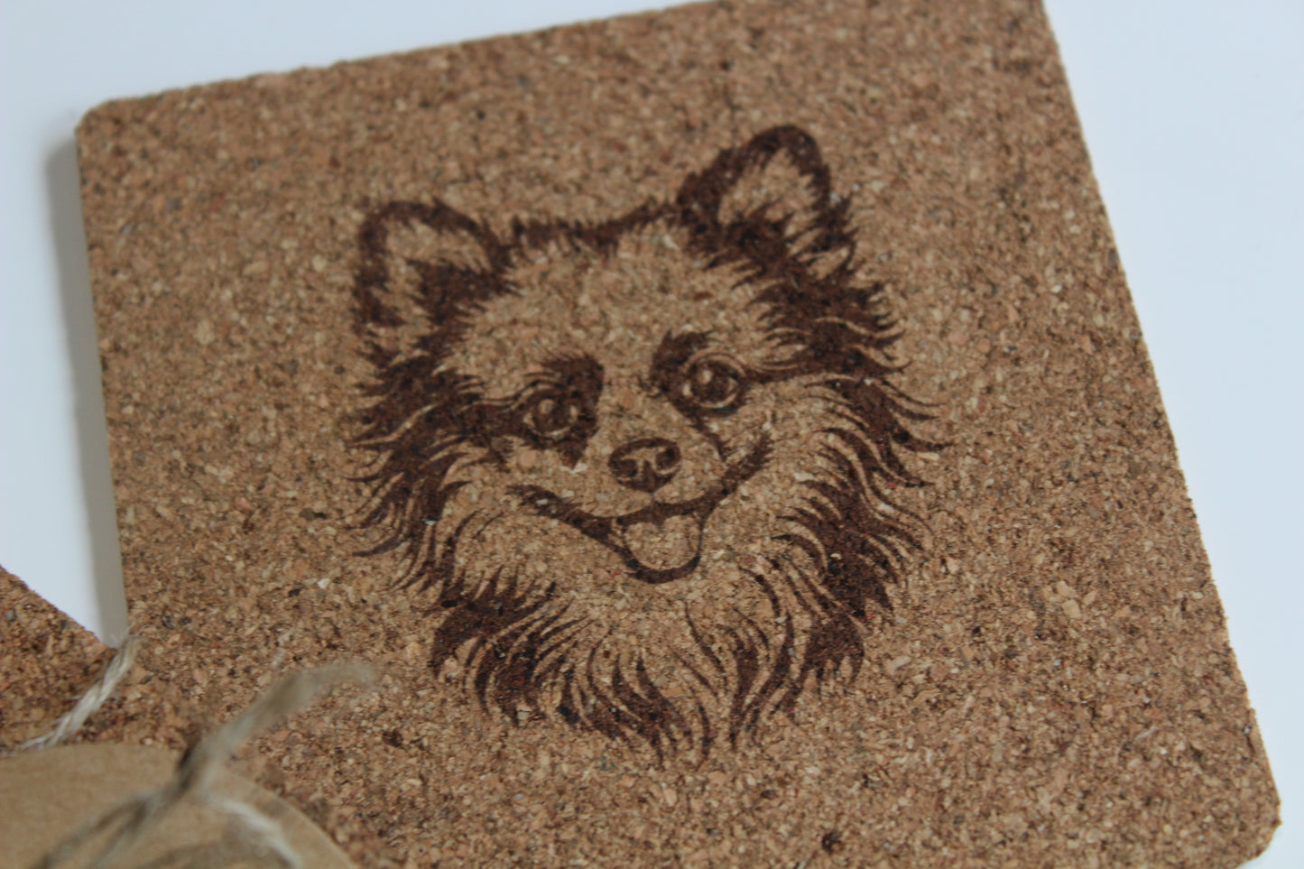 Cork Pomeranian Coasters (set of 4)