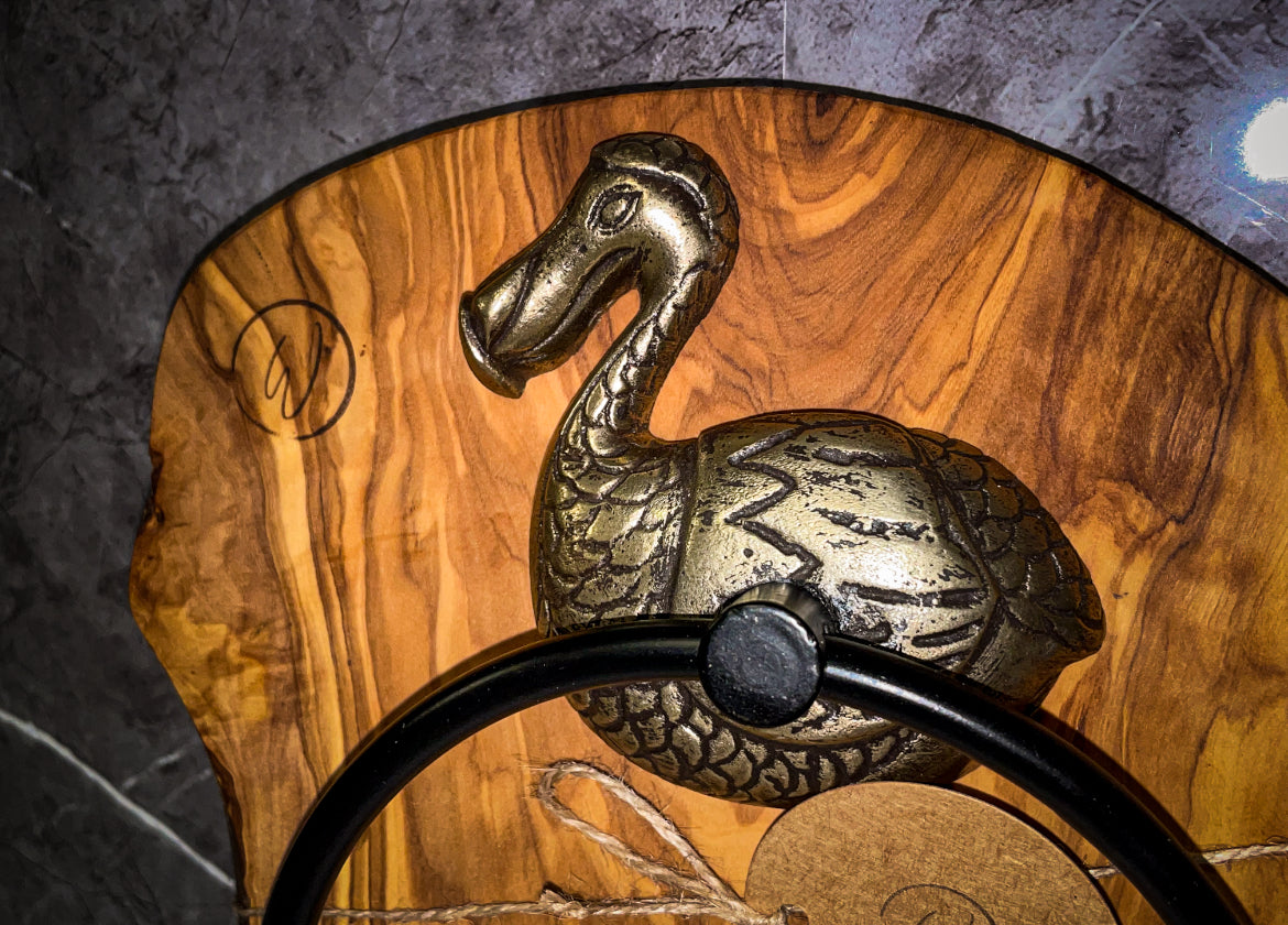 Olive Wood Dodo Towel Holder (203121)