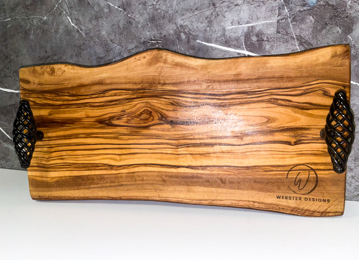 Olive Wood Tray with Handles (203010)