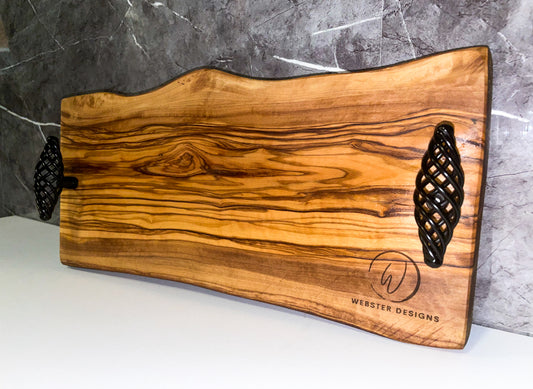 Olive Wood Tray with Handles (203010)