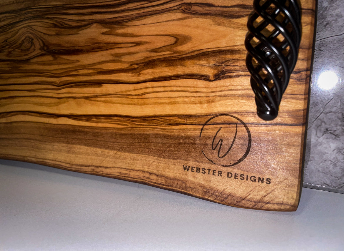 Olive Wood Tray with Handles (203010)