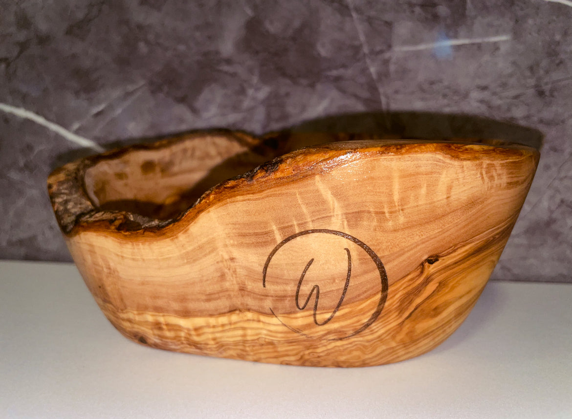 Rustic Olive Wood Bowl (203157)