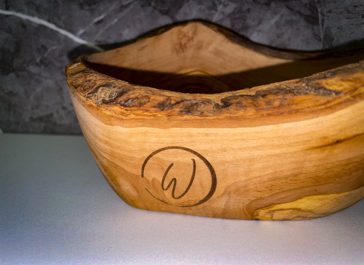 Rustic Olive Wood Bowl (203158)