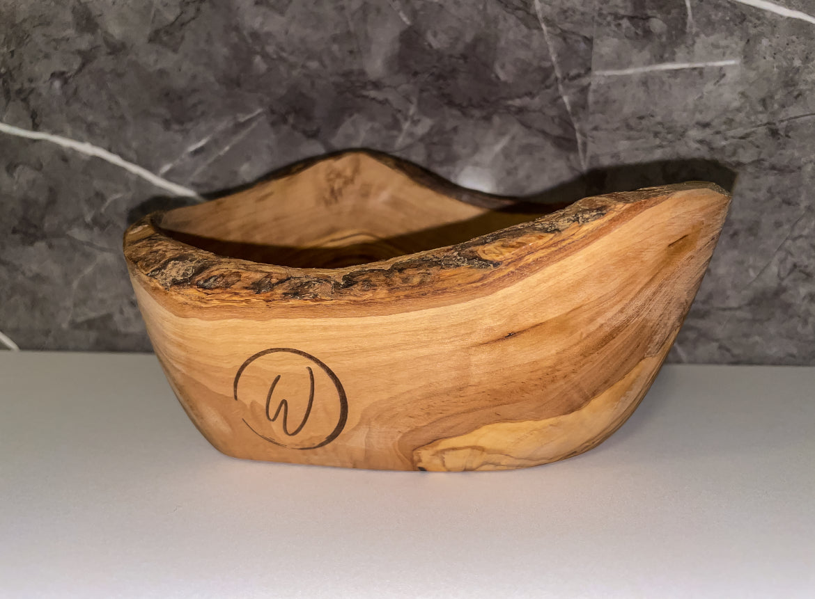 Rustic Olive Wood Bowl (203158)