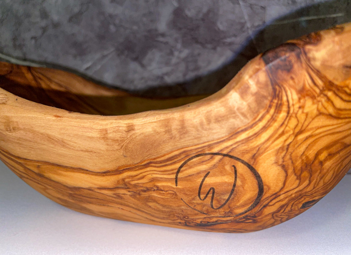 Rustic Olive Wood Bowl (203159)
