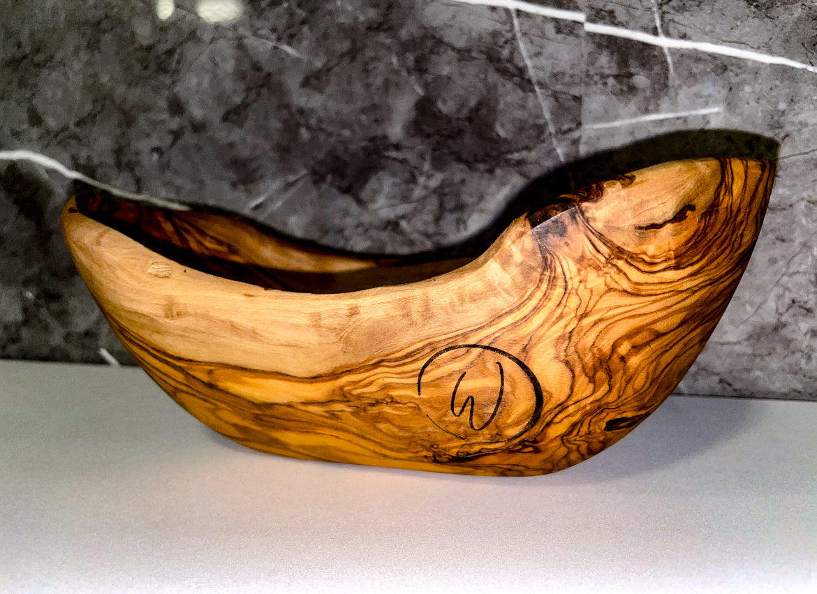Rustic Olive Wood Bowl (203159)